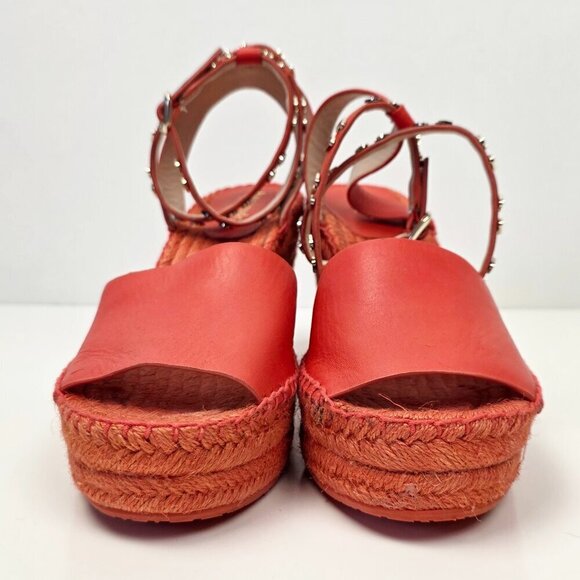 Kate Spade Frenchy Espadrille Wedge Sandals Orange - 8.5 - Picture 5 of 13